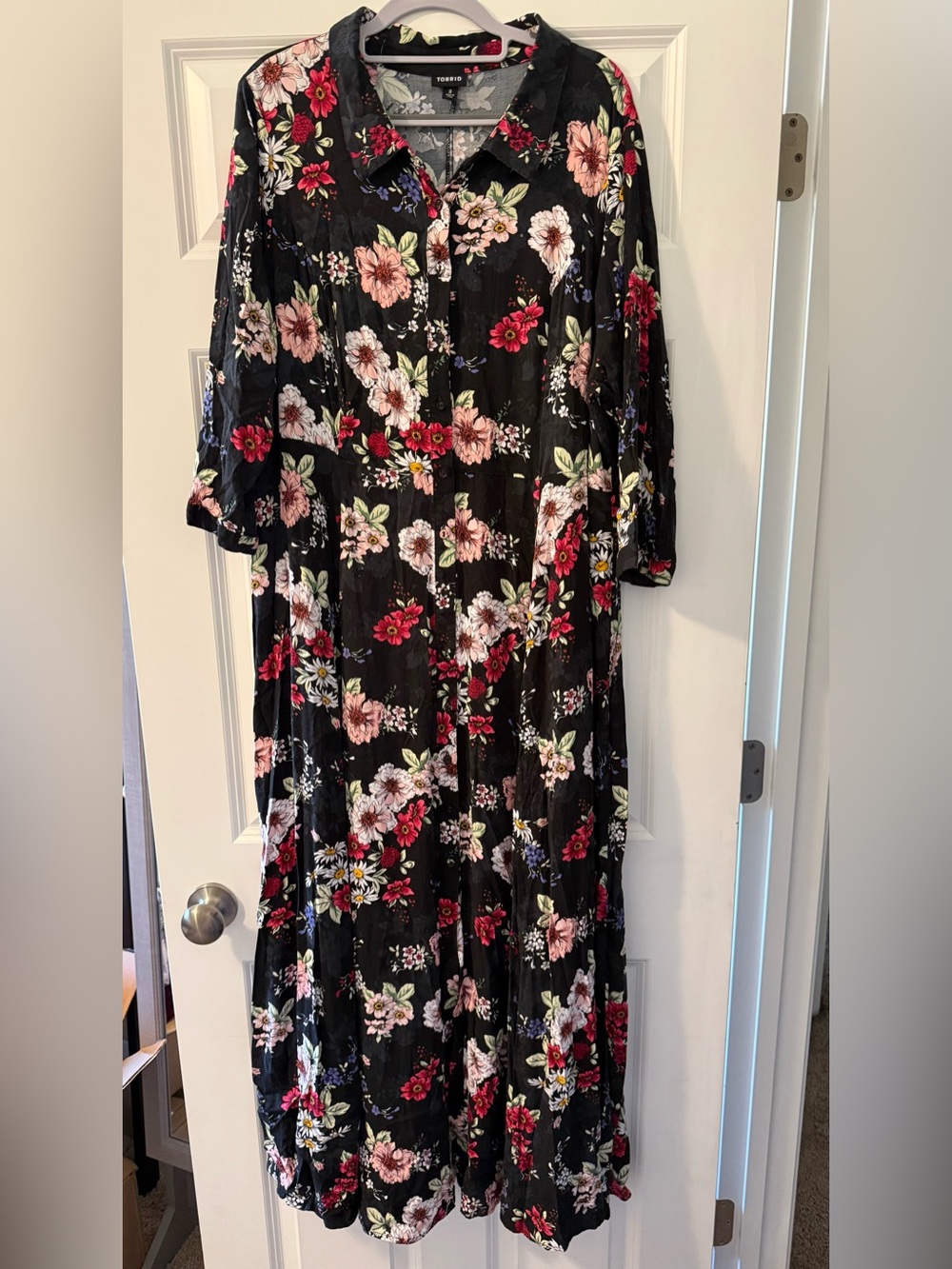 Torrid Floral Button Down Maxi Dress